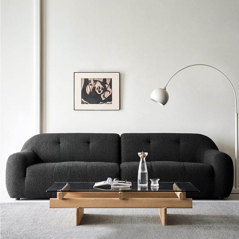 Foshan Furniture Designer Homestay Resort High-End Project Living Room Glass Coffee Table