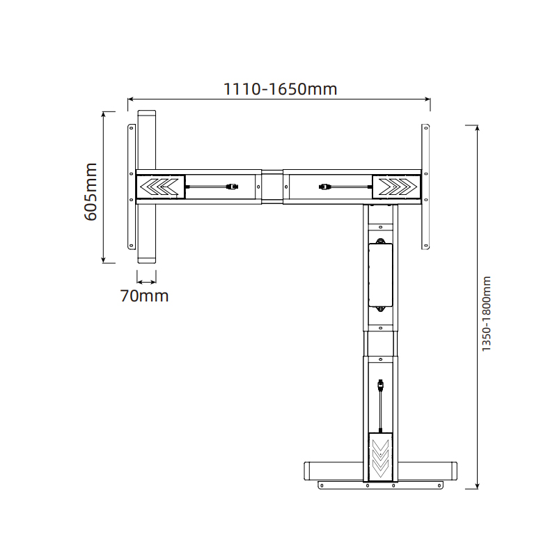 High Quality Modern L-Shaped Triple Motor Standing Desk Ergonomic Sit-Stand Desk for Workstation