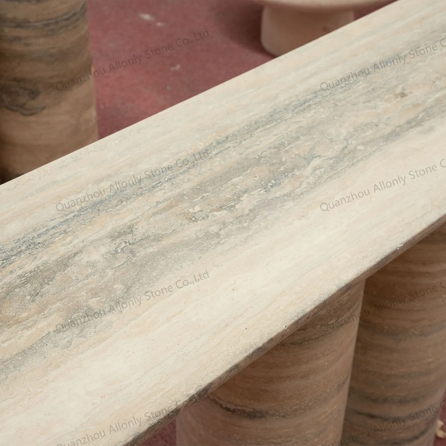 Travertine Stone Entryway Table Marble Entry Table Hallway Luxury Marble Modern Silver Travertine Console Tables