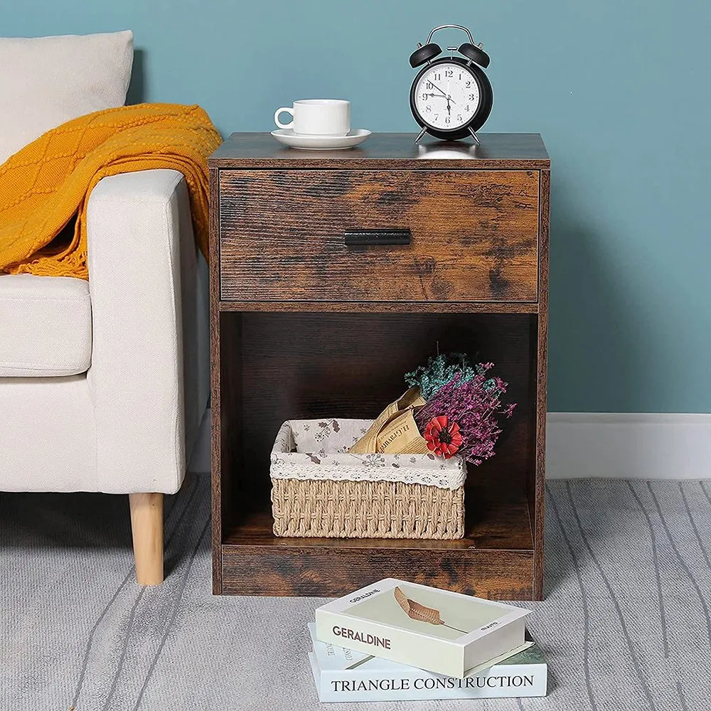 Minimalist Nightstand Wood Bedside Table for Modern Bedroom