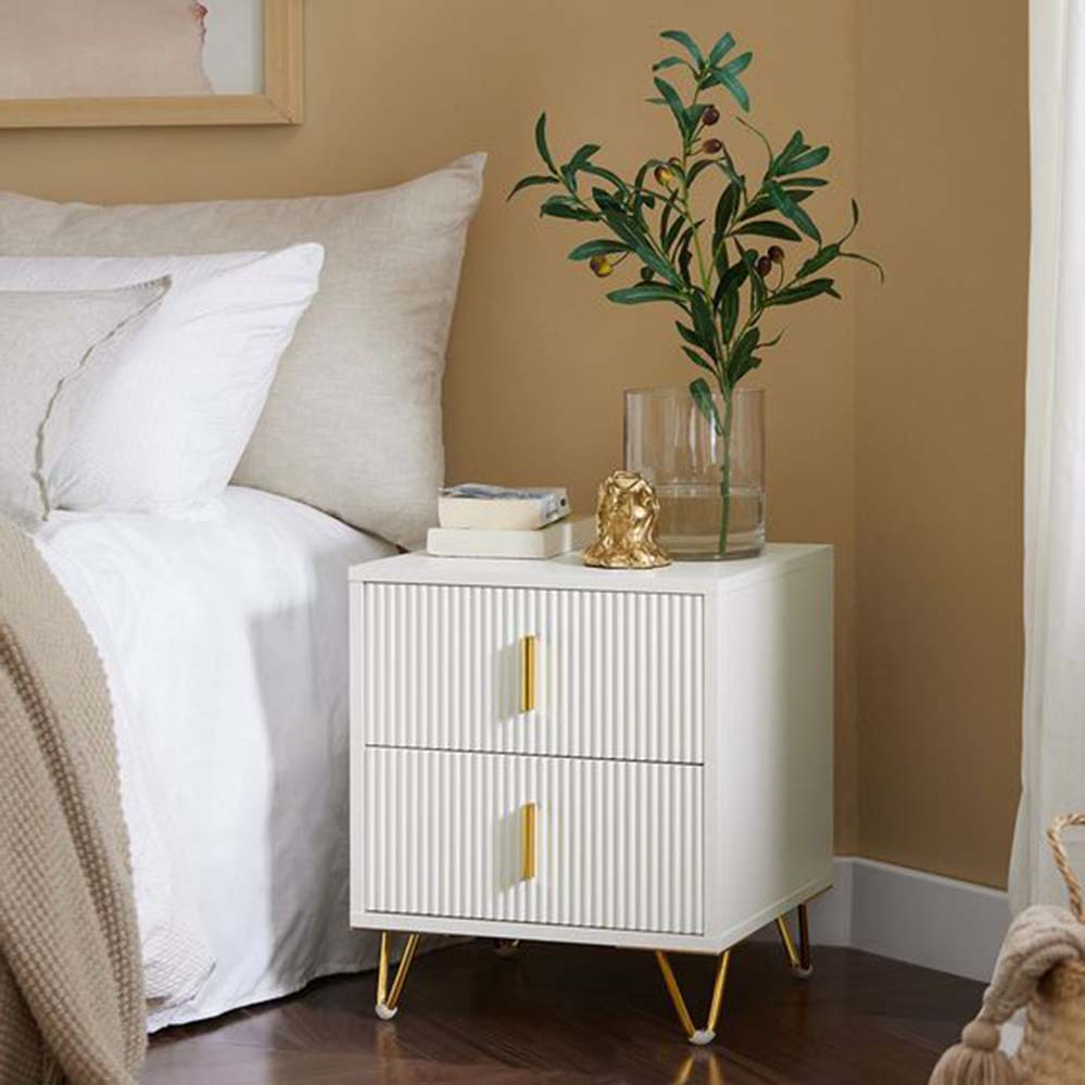 [Modern Simple Wind] Solid Wood Bedside Cabinet with Drawer Locker Bedroom Bedside Cabinet Small Storage Cabinet Nightstands