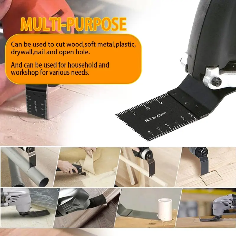 35mm Quick Release HCS Oscillating Multi-Tool Blades for Wood & Plastic (6)