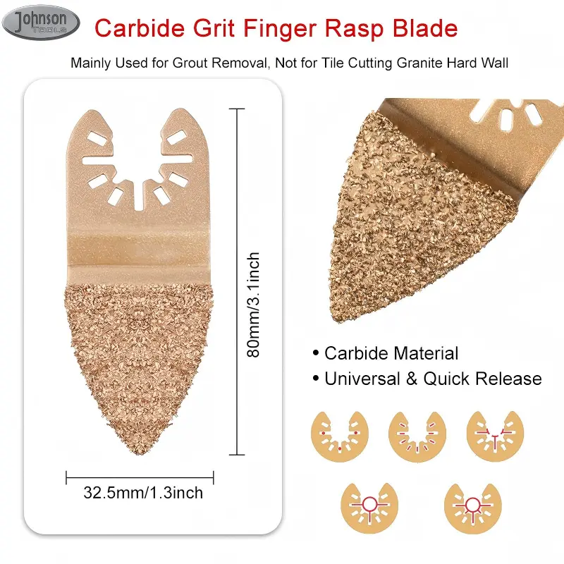 China 5-Piece Carbide Oscillating Multi-Tool Blade Set for Grout and Concrete Supplier, Manufacturers