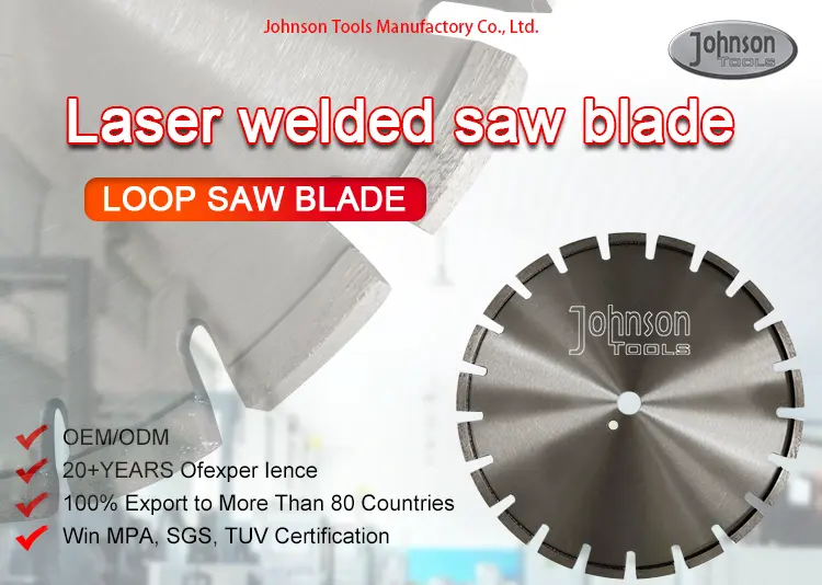 Laser welded diamond saw blade overview