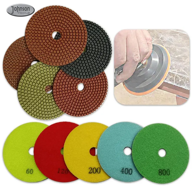 OEM 5" Premium Wet Diamond Polishing Pads For Stone Concrete Marble Masonry Exporter, Exporters