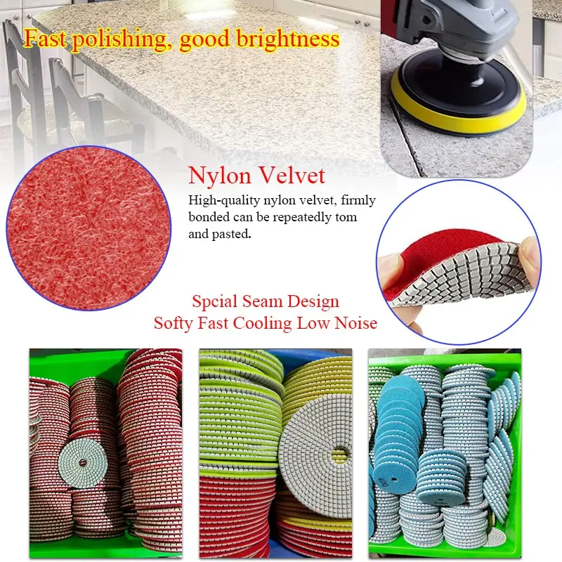 OEM 5" Premium Wet Diamond Polishing Pads For Stone Concrete Marble Masonry Exporter, Exporters