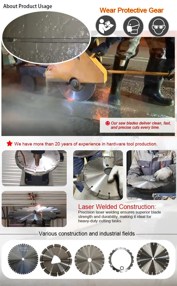 Diamond saw blade segment details and specs