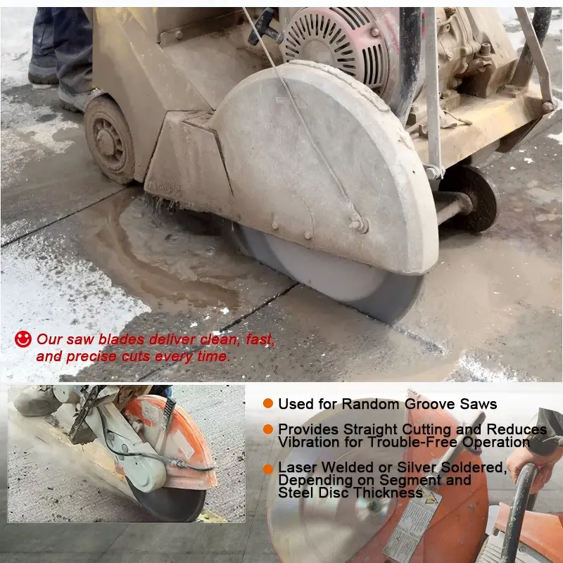 China 12"-24" Laser Welded Road Sawing Blade for Asphalt & Green Concrete Supplier, Factories
