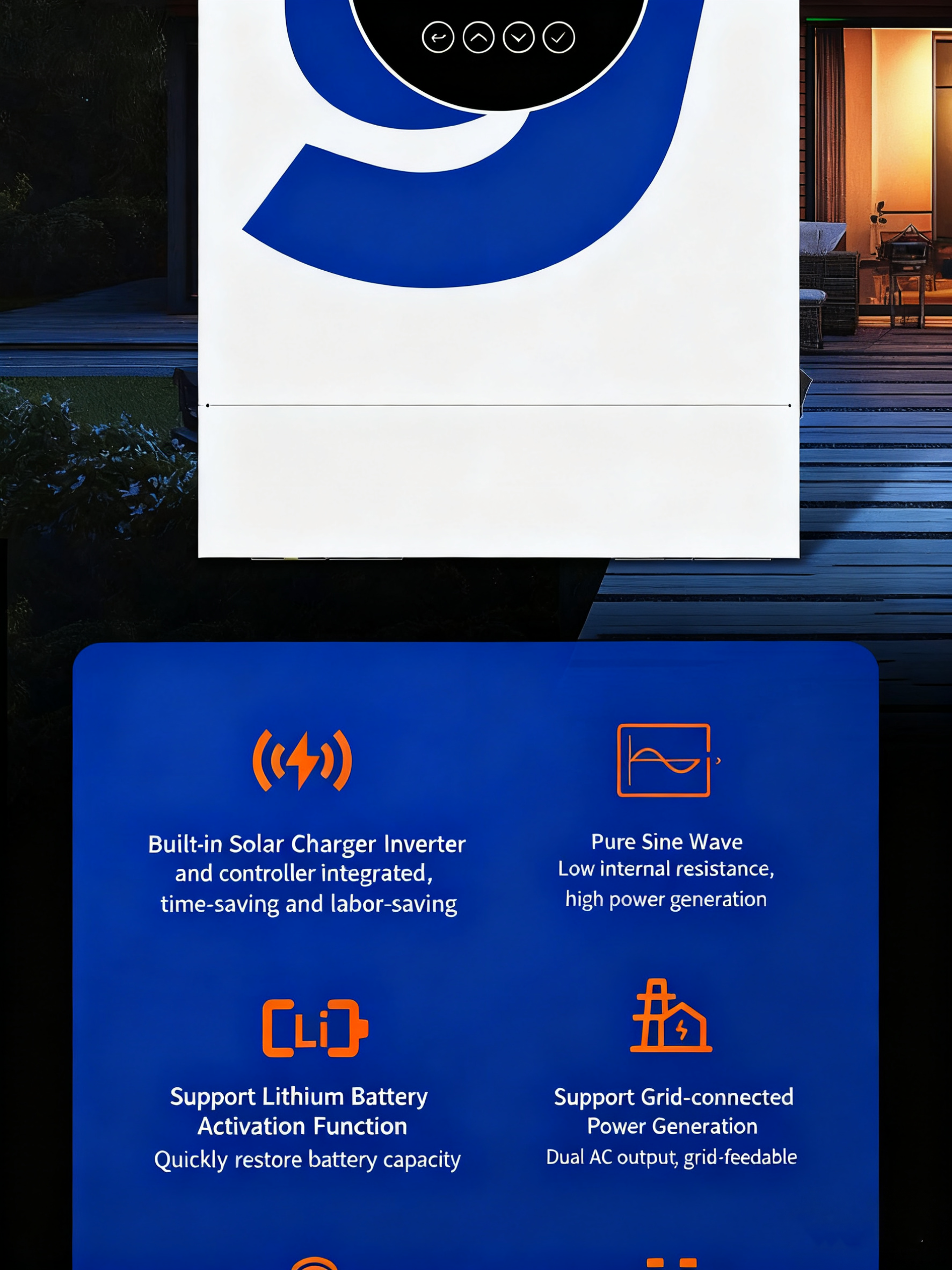 Quality on Off Grid Hybrid Inverter 7/8/10Kw High Efficiency Solar Inverter for Home and Privacy