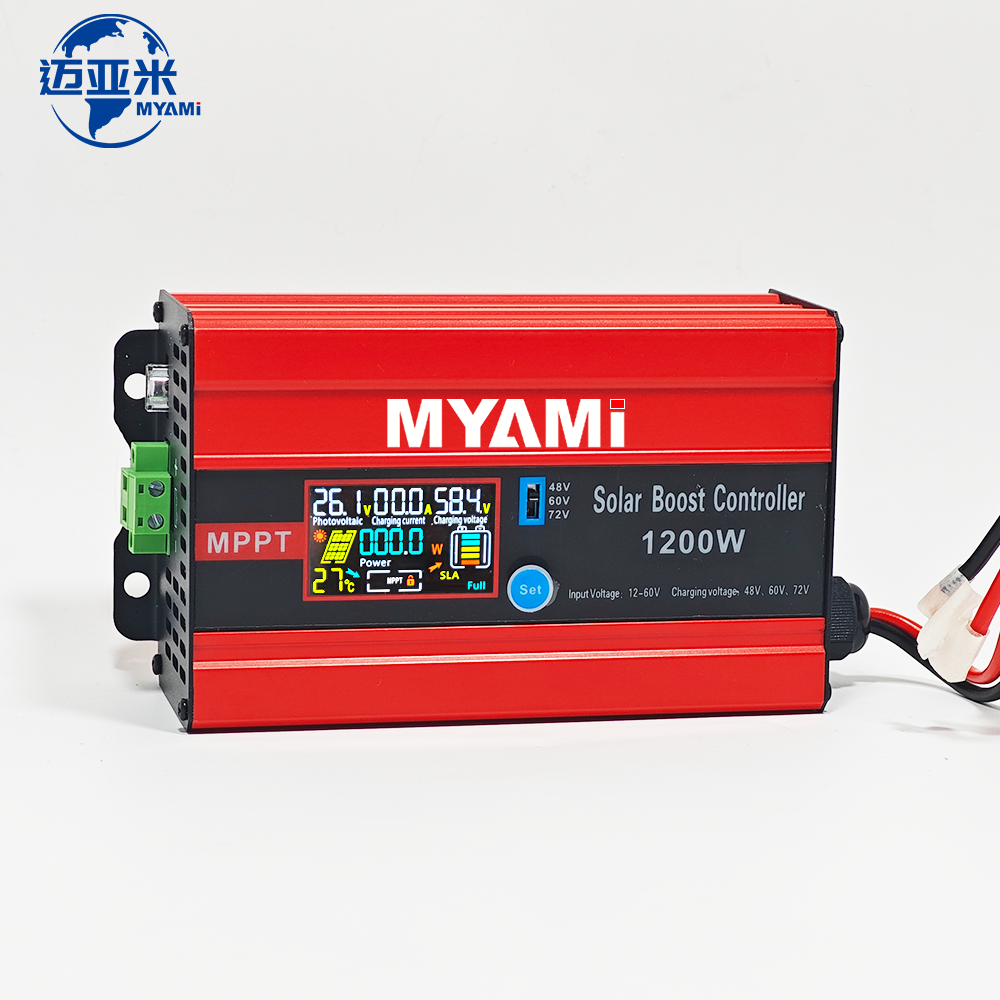 MYAMI Factory Price Boost MPPT Solar Charge Controller 1200W Adjustable 48V/60V/72V 12-60V 30A PV Input with LCD Display