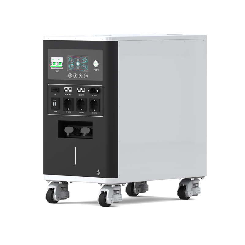 51.2V 6.6kWh All-In-One Portable LiFePO4 Hybrid Grid Home Solar Storage Power Station 5-10kW Output CAN IP54 Protection