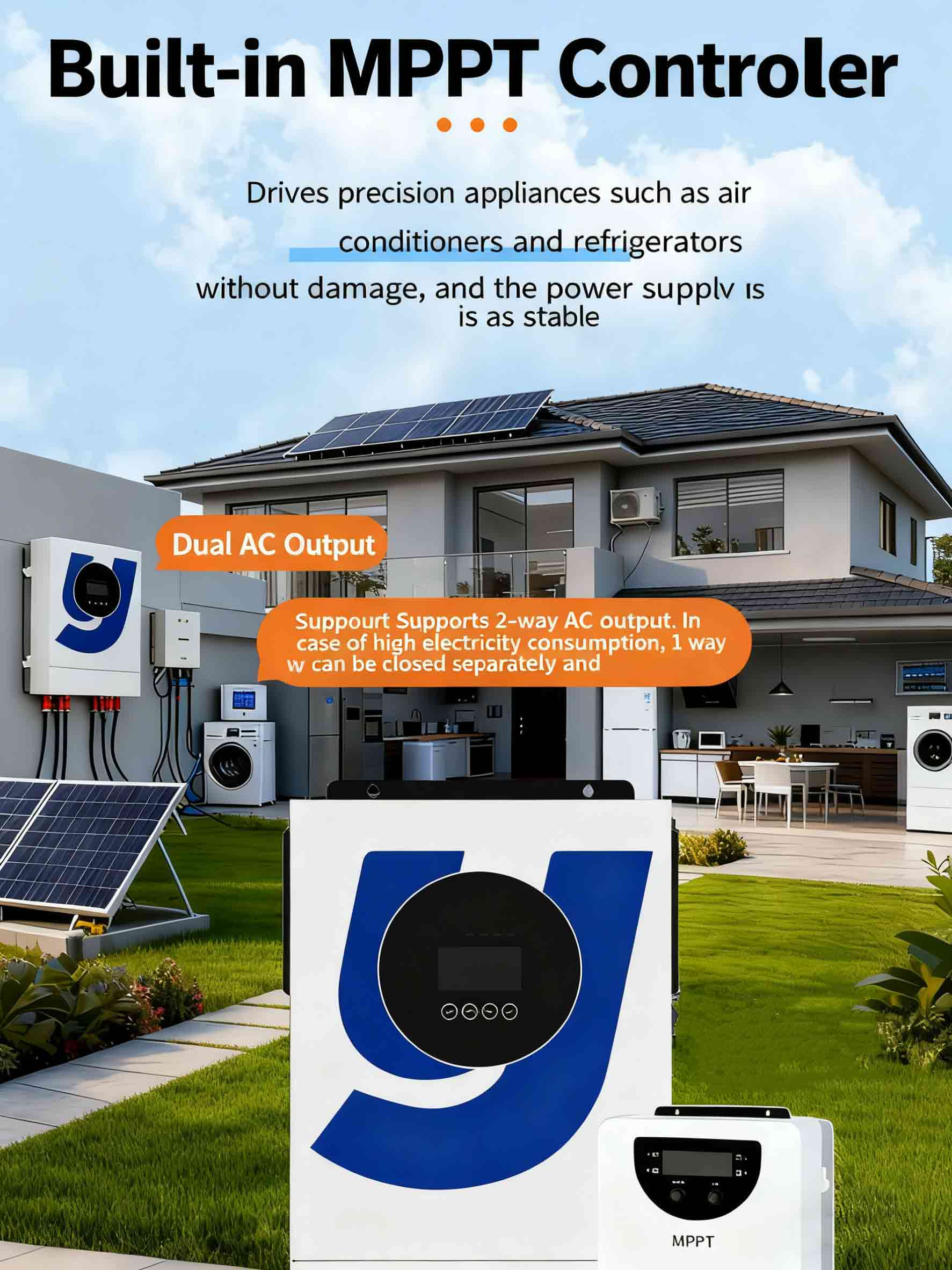 Quality on Off Grid Hybrid Inverter 7/8/10Kw High Efficiency Solar Inverter for Home and Privacy