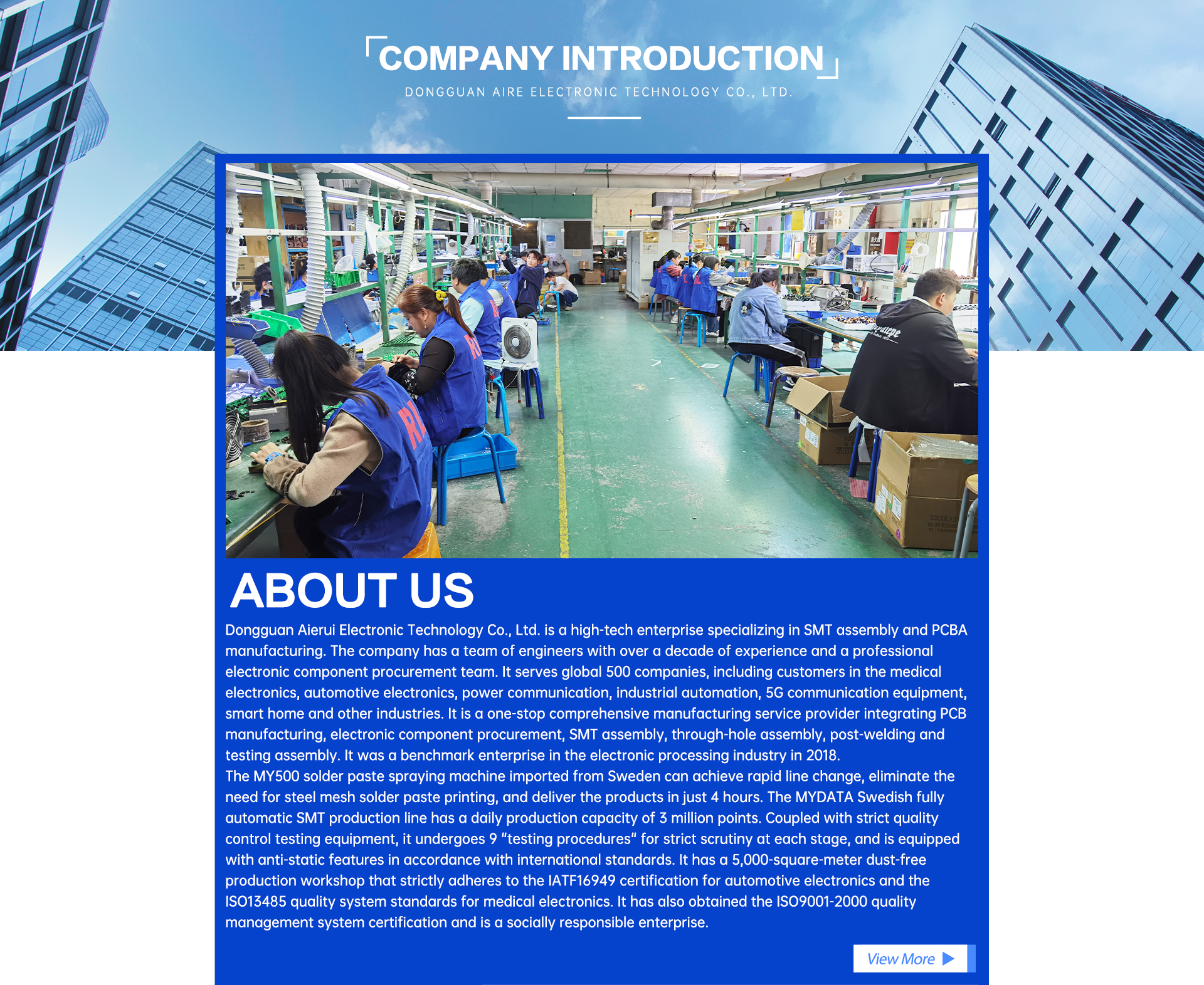 Factory Floor SMT Line