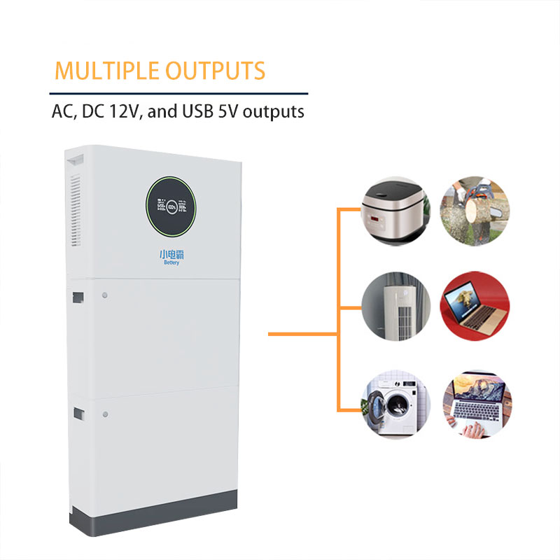 Hybrid Solar Inverter All-In-One Home Energy Storage System With BMS 5KWH 10KWH 15KWH Lithium-ion Battery CAN
