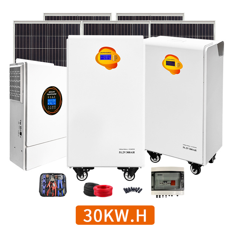 60kW Off-Grid Household Monocrystalline Silicon Photovoltaic Energy Storage Battery All-in-One Machine 20 Degree Solar System
