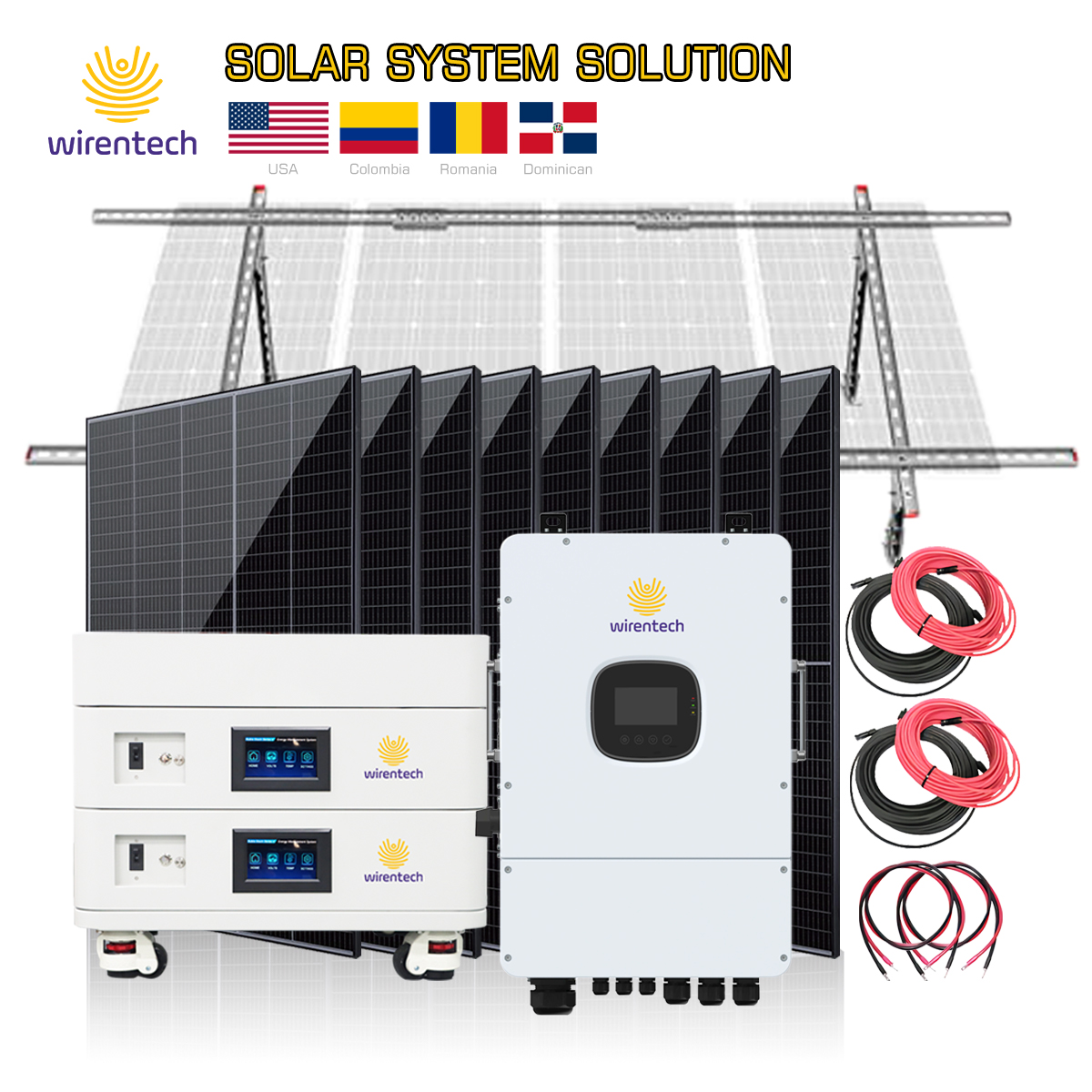 2024 Complete Solar Energy All-in- Energy Storage System 1KW-30KW LiFePO4 Battery 10-Year Warranty Scalable Parallel Units