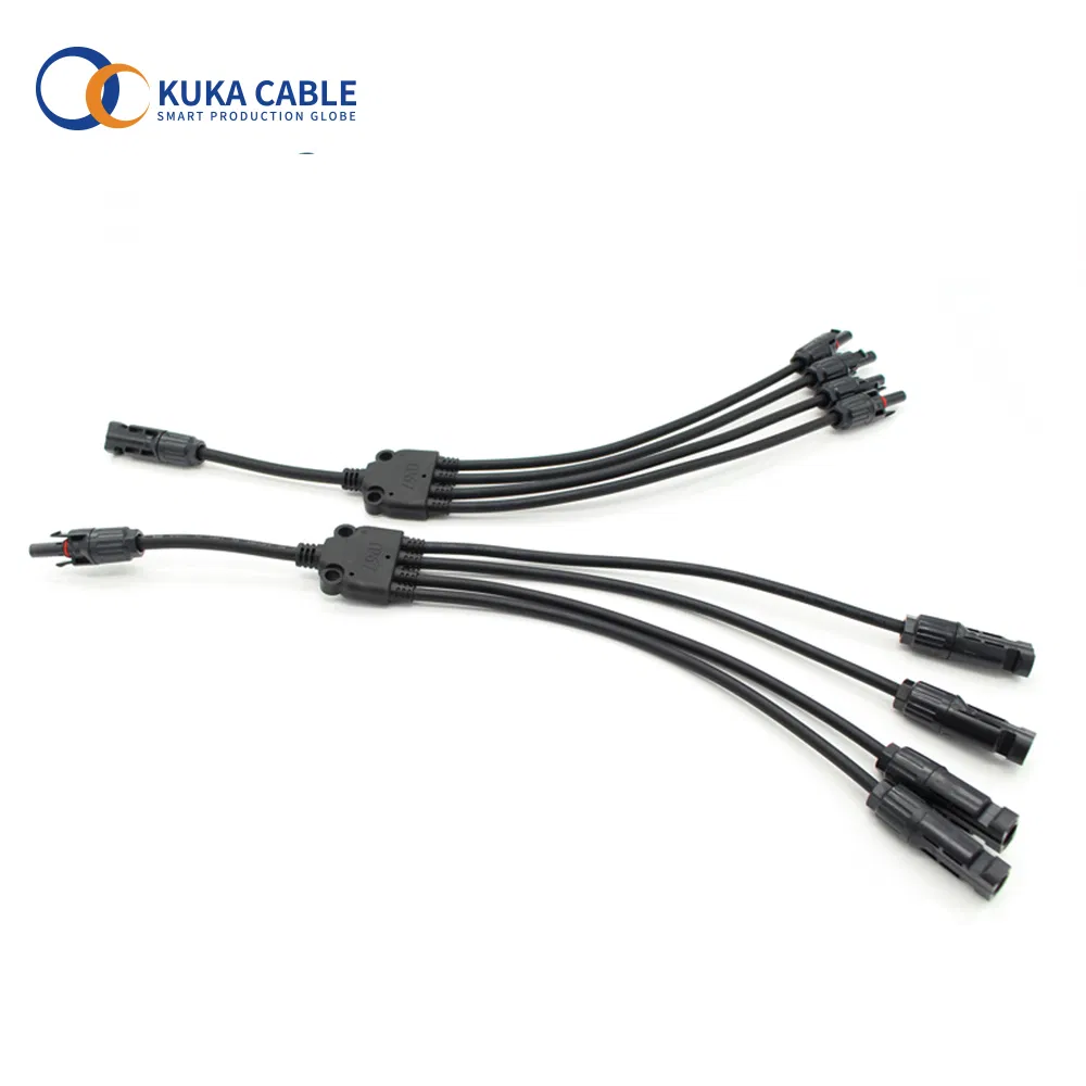 Solar PV Y Branch Connector 1000/1500V IP68 PPO Insulation for PV Cable