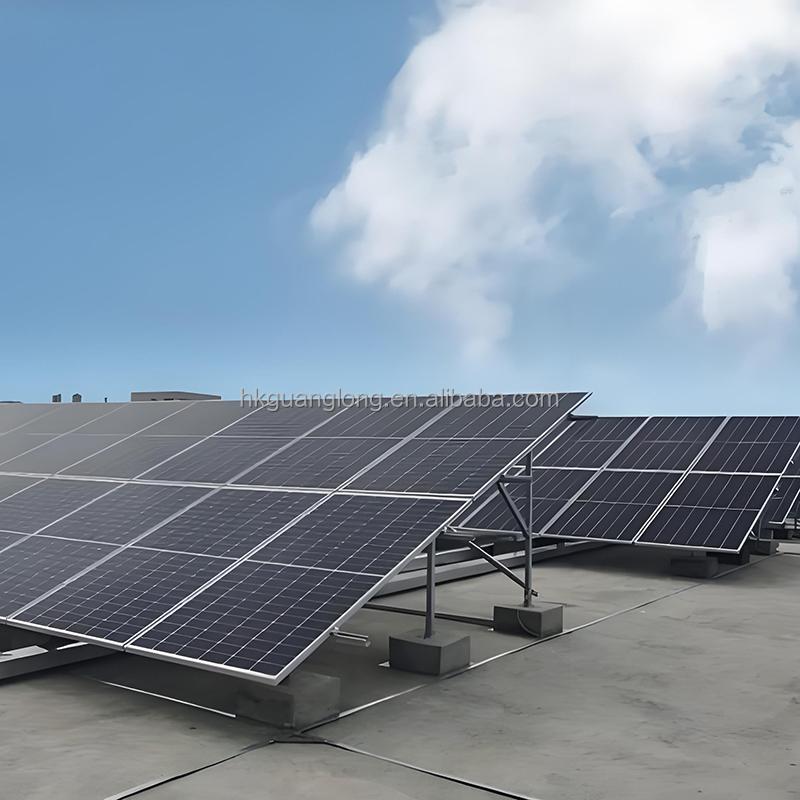 Complete Off-Grid Monocrystalline Silicon Solar Panel System 5kW MPPT Controller Roof Mounting Kit for Home Use
