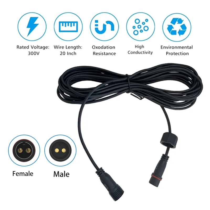 2/3/4 Pin Waterproof Male-Female Pigtail Plugs 2-Core Cable Connectors