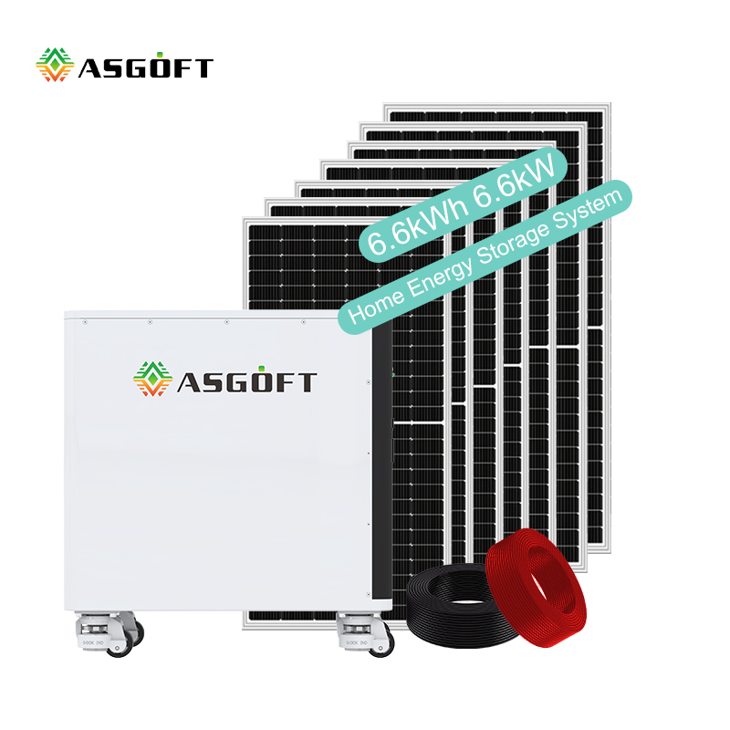 51.2V 6.6kWh All-In-One Portable LiFePO4 Hybrid Grid Home Solar Storage Power Station 5-10kW Output CAN IP54 Protection
