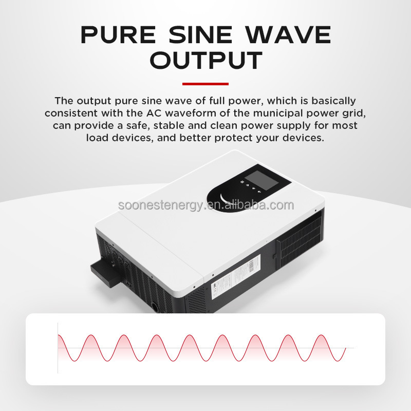 On Grid Hybrid Solar Inverter 5kw High Frequency Off Grid Inverter Solar Inverter for Solar Energy System