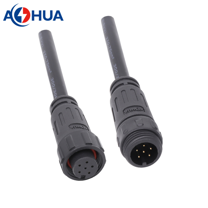 3 Pin Solar LED Lighting Power Cable Driver Waterproof Connector