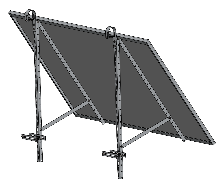 Angle aluminum fixed rod balcony bracket