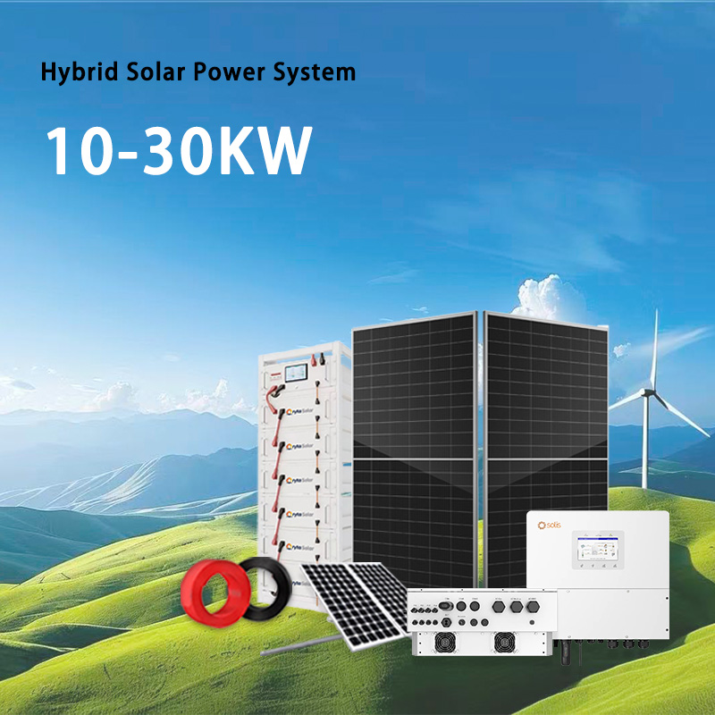10KW/20KW/30KW Off Grid Solar System 30KWh LiFePO4 Battery All-in-One MPPT Controller Home Complete Solar Power Kit