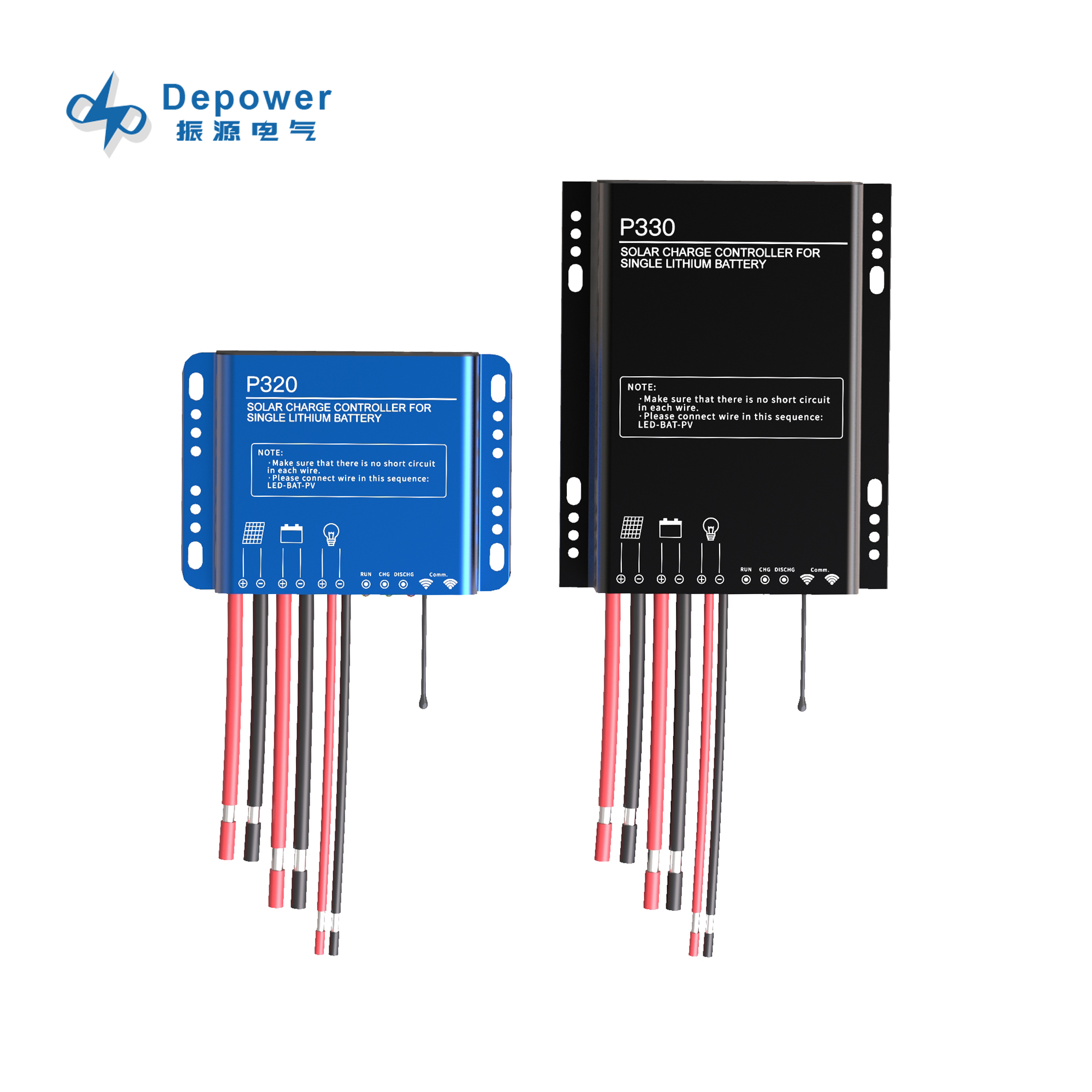 3.2V 3.7V IP68 Waterproof PWM Solar Charge Controller P330 with 2.4G Wireless Communication