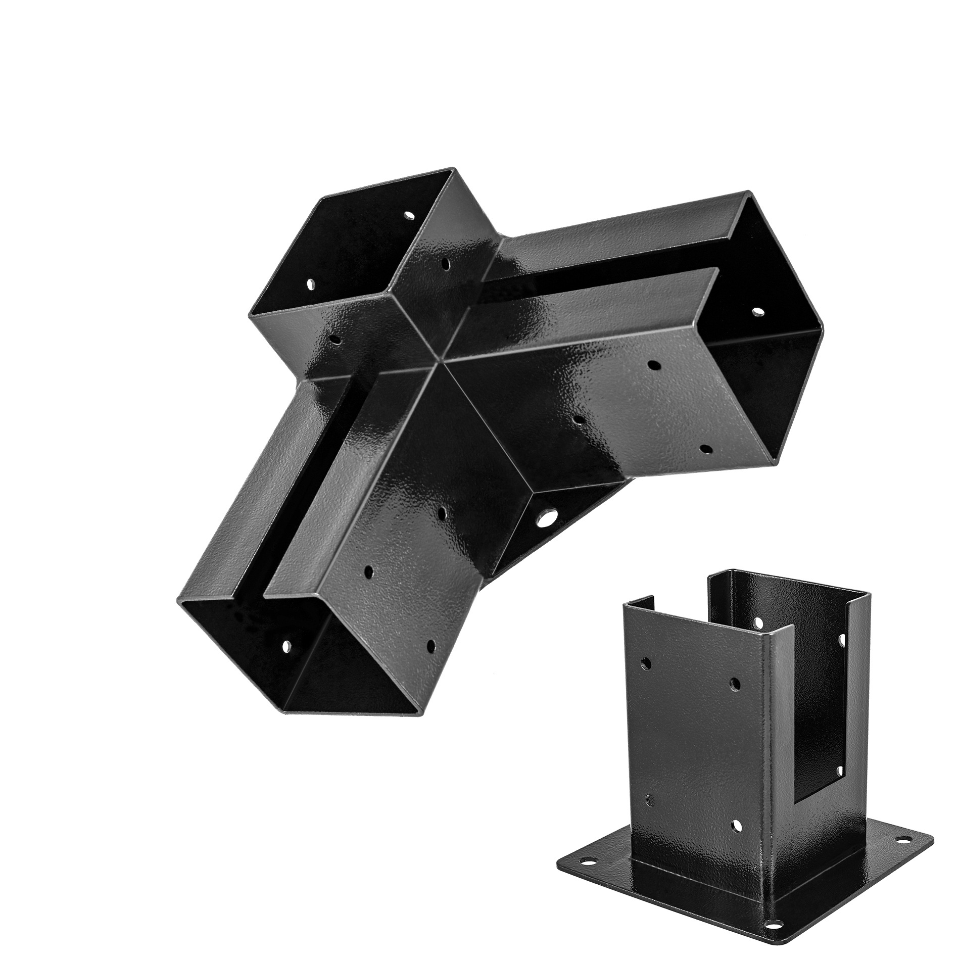 4x4 Galvanized Steel Pergola Bracket Kit | Contemporary Design | HX Brand | Hollow Pavilion Connectors &amp; Gazebo Frame Brackets