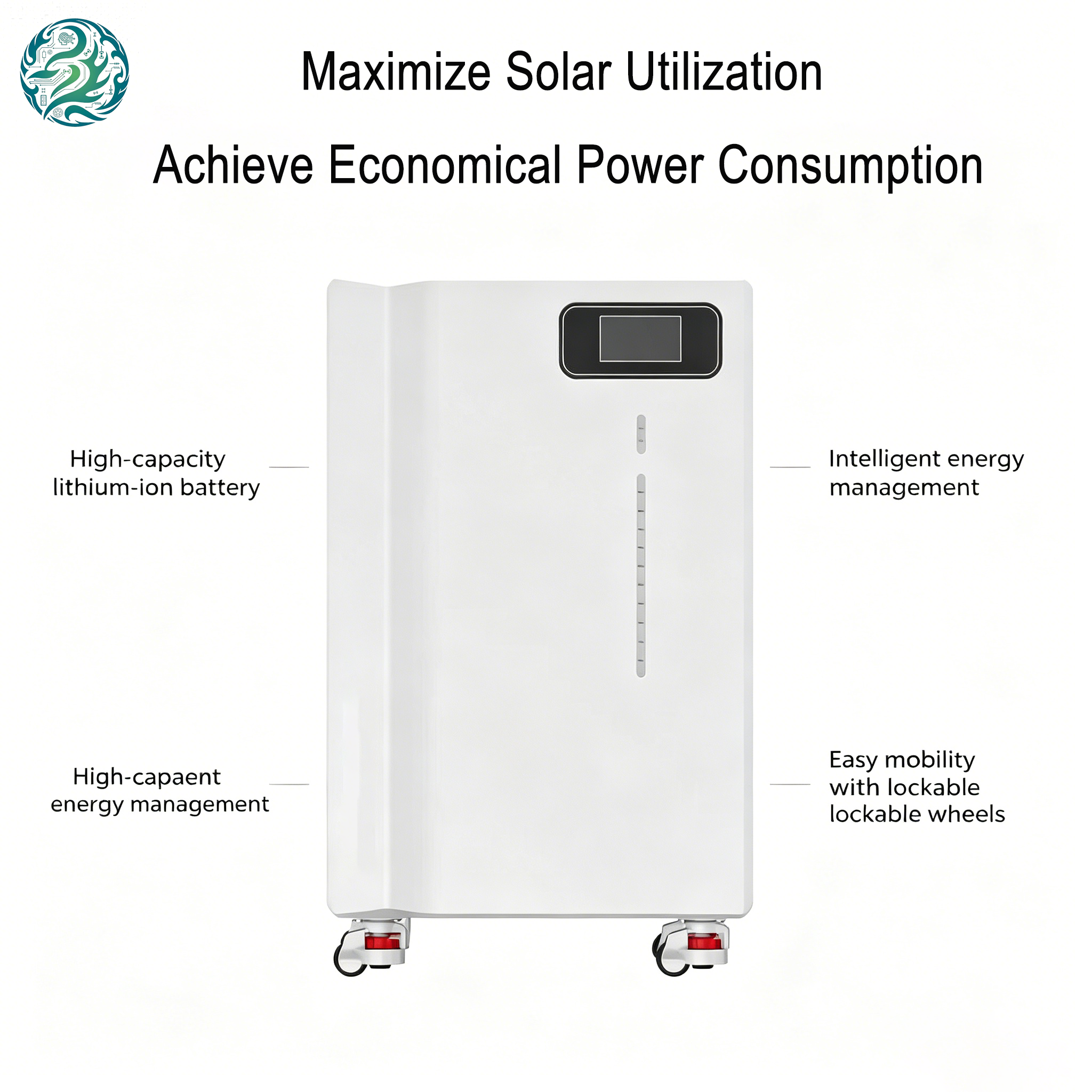 Residential Solar ESS 15.36kWh 51.2V 300Ah LiFePO4 Home Backup Wall Battery Wall-Mounted LiFePO4 Battery
