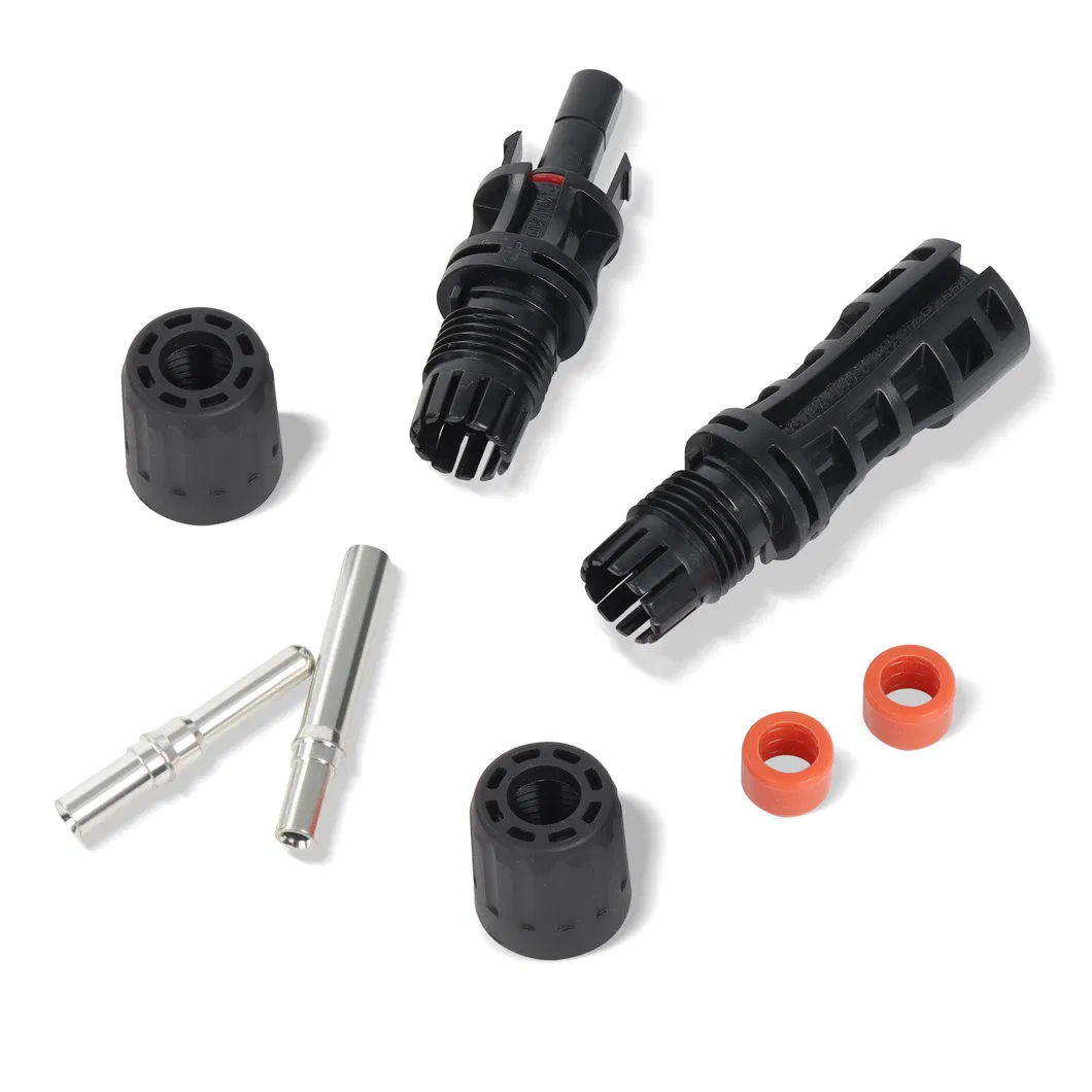 Copper Material Mc4 Solar Connector 1p Adaptor DC Connector for PV Cable