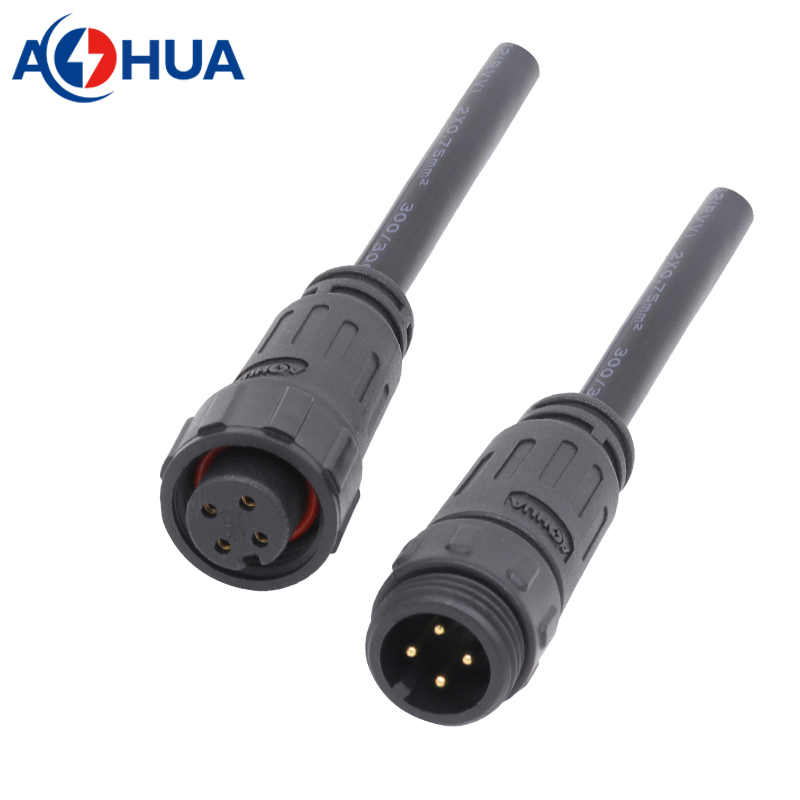 3 Pin Solar LED Lighting Power Cable Driver Waterproof Connector