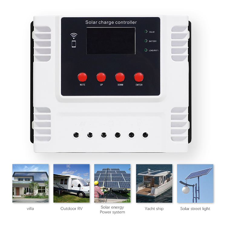 2022 Best Seller 10A 20A 30A 40A 50A 60A PWM Solar Charge Controller 12V 24V 48V with WIFI APP