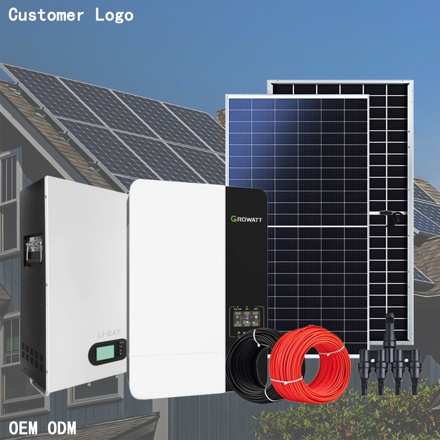 Off-Grid Solar Energy System Setup Complete off Grid System for Household Use Outdoor Power System