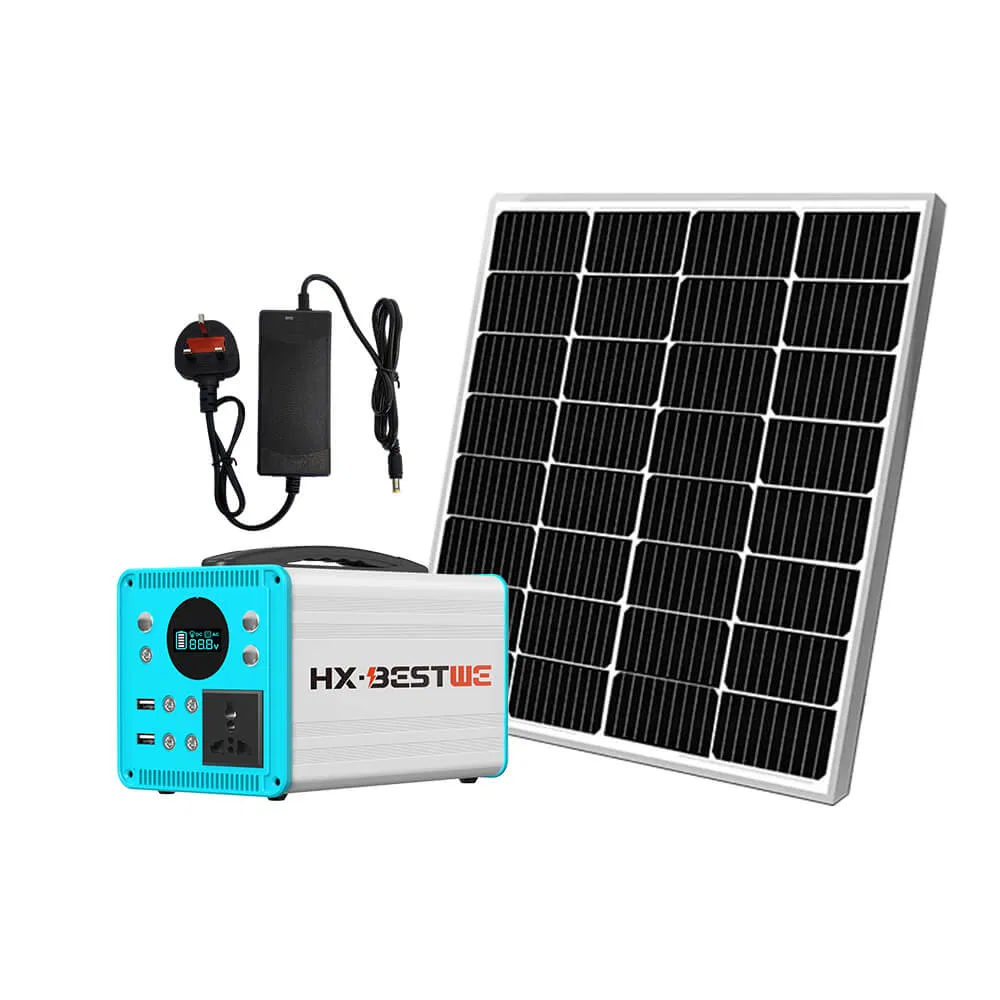 off-Grid Complete Solar Energy Power System 192wh Lithium Battery Portable Power Station 150W Hybrid Mini Solar Generator