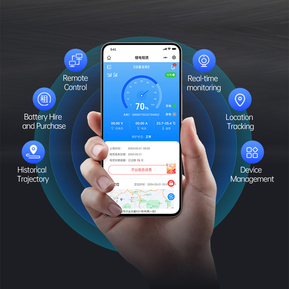 JiaBaiDa Battery Swapping Management System 7S 8S 24V 15S 16S 48V 20S 21S 72V Smart BMS LiFePO4 Li-ion with 4G GPS BT