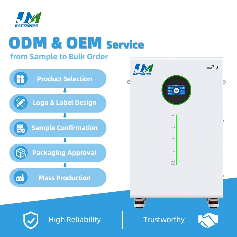 JM Factory Wholesale 51.2V 280Ah 14.3kWh 15kWh Floor-mounted LiFePO4 Battery 48V 300Ah 314Ah 15kWh Home Energy Storage System