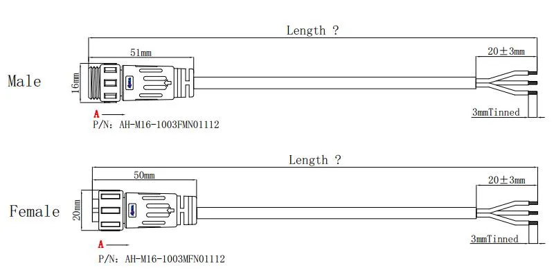 Order Details for Waterproof Connector