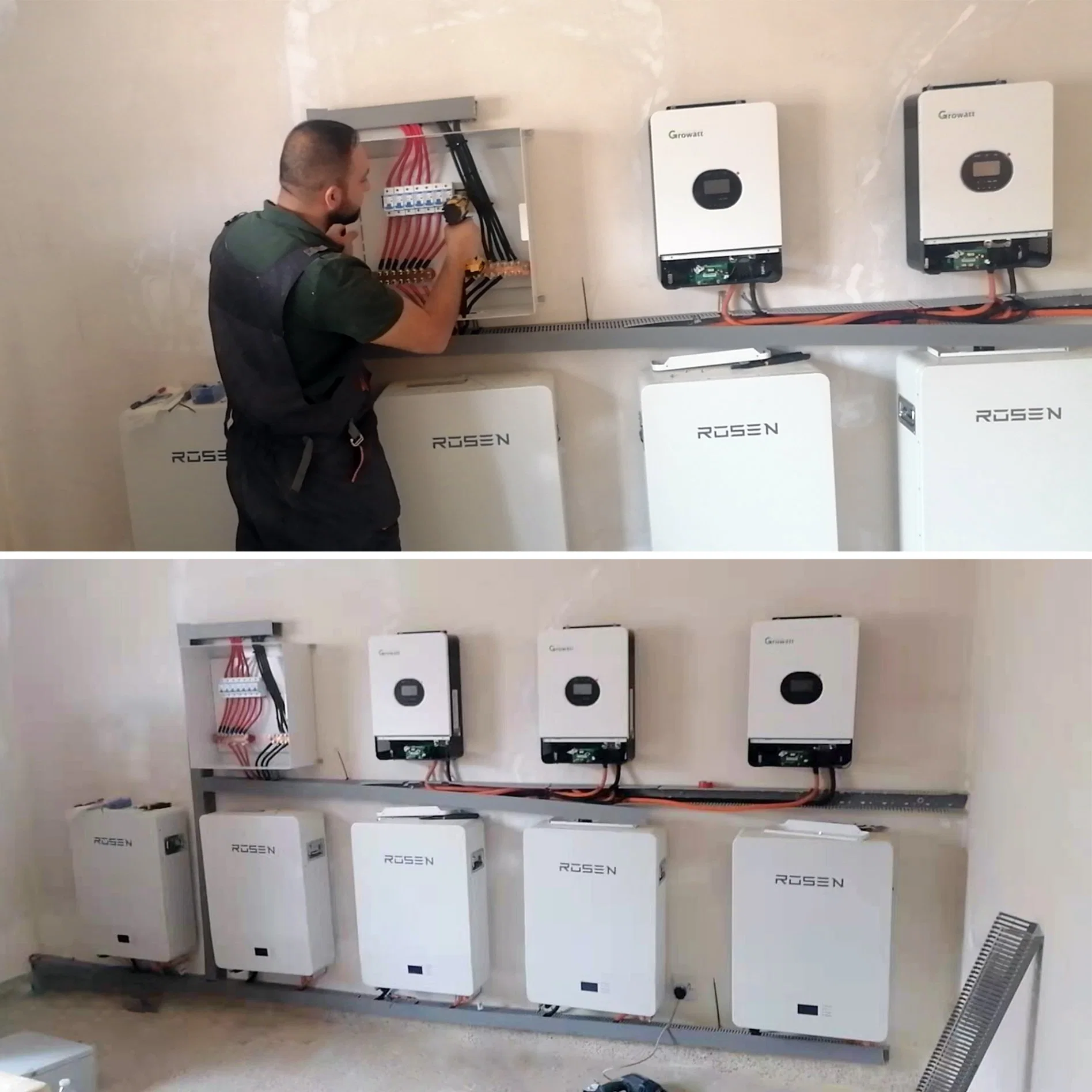 Rosen 5kw 10kwh Hybrid Solar Battery System on Grid off Grid Price