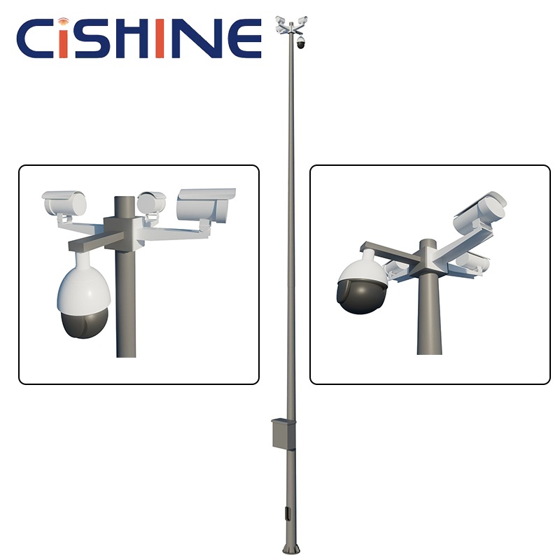 10m 14m 15m 5m 6m 8m 4Meter Manufacturer Outdoor Solar Cctv Mount Bracket Drawings Pole Camera Post Mounting Bracket With Panel
