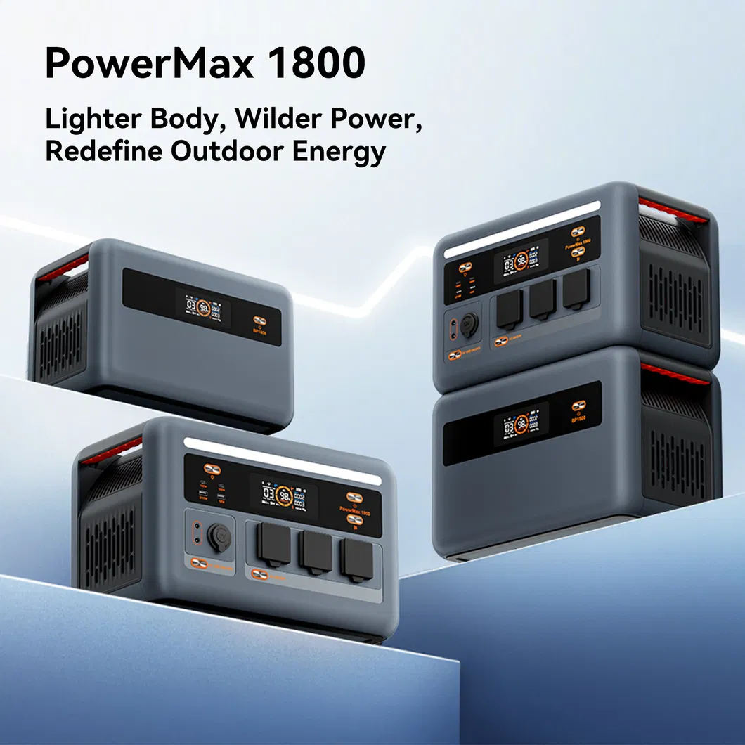 1800W Portable Solar Generator LiFePO4 Battery with CE UL PSE Certificate