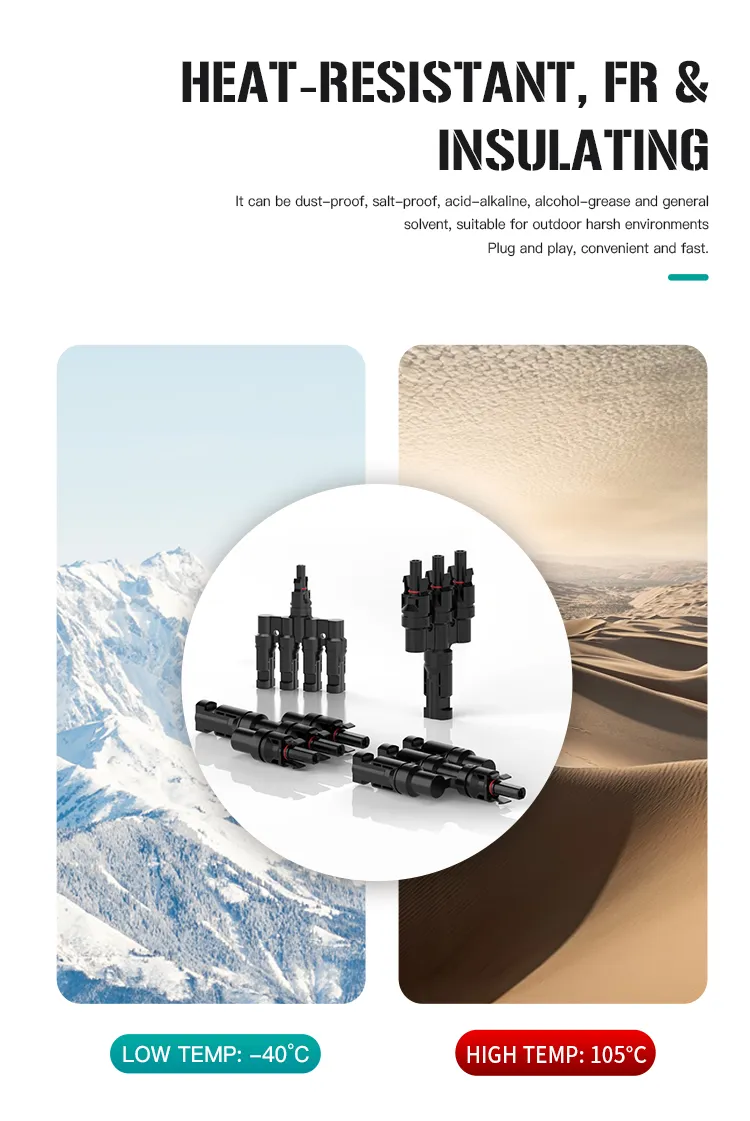 High Voltage Waterproof Solar Cable Connector for DC Applications