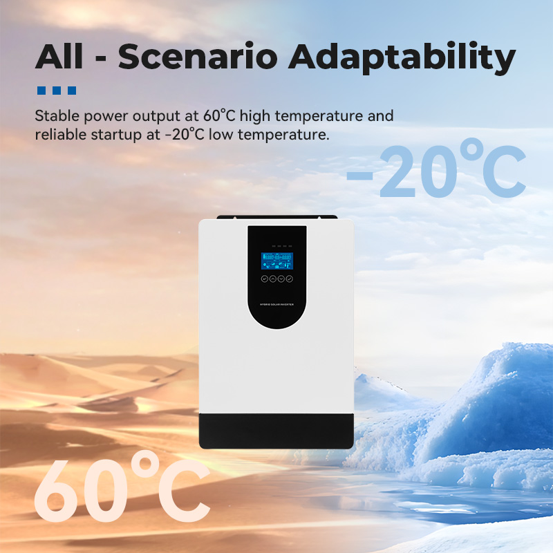 Kungf Solar 4KW Hybrid Solar Inverter UPS Pure Sine Wave With Single Phase Output For Supporting Lithium Battery