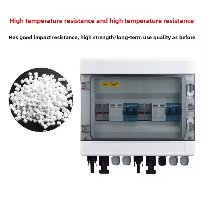 Photovoltaic Combiner Box Plastic Box DC500V/1000V Solar DC System Indoor and Outdoor Waterproof Dust Distribution Box