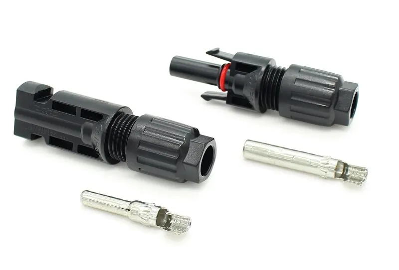 1PC Male Female Solar Panel PV Cable Connector 30A 1000V Close up