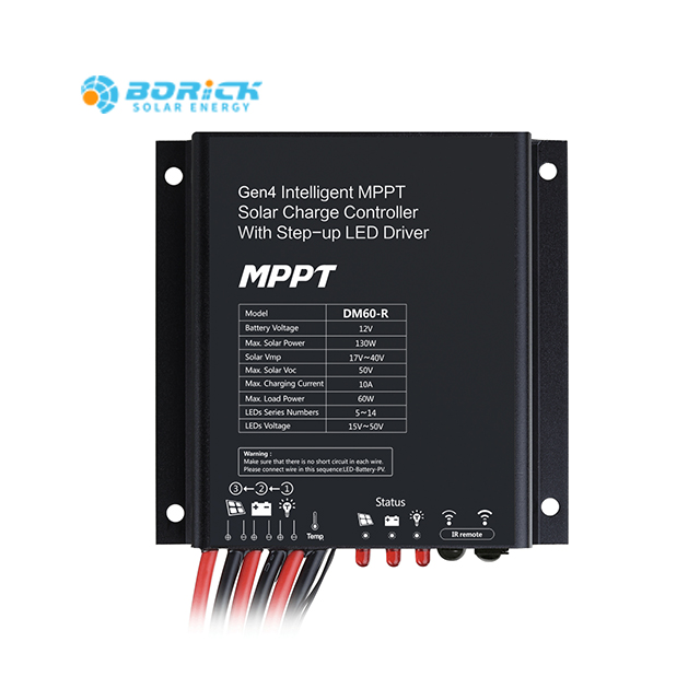 Srne Gen4 SR-DM Series Ce Certified 60w/12v Adjustable Mppt Solar Charge Controller 10a Smart IP67 Waterproof IP Grade