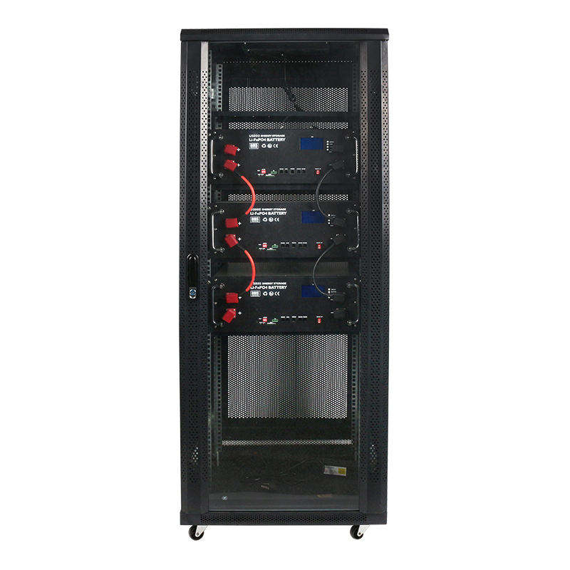 19 Inch 32U Indoor Battery Cabinet Floor Standing Enclosure SPCC Steel IP20 Protection Energy Storage LiFePO4 Lithium Battery