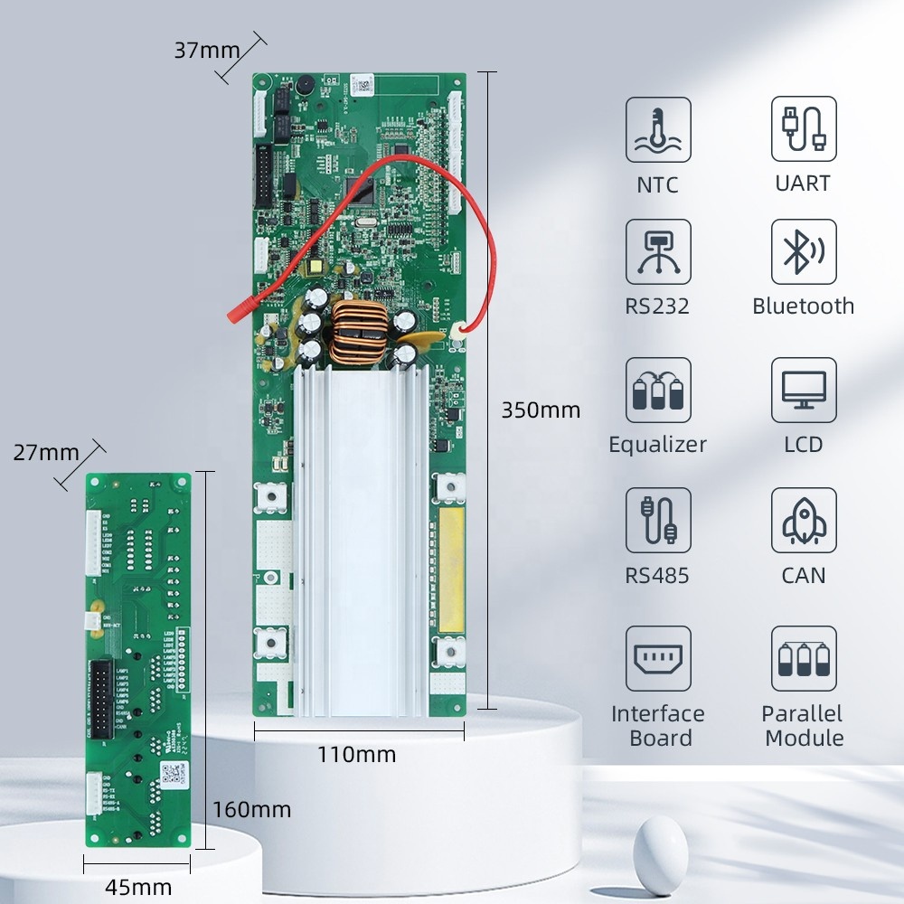 XJ BMS Smart Bms 13s 14s 15s 16s 24v 48v 100a 200a Customizable Solar Energy Storage Battery Management System