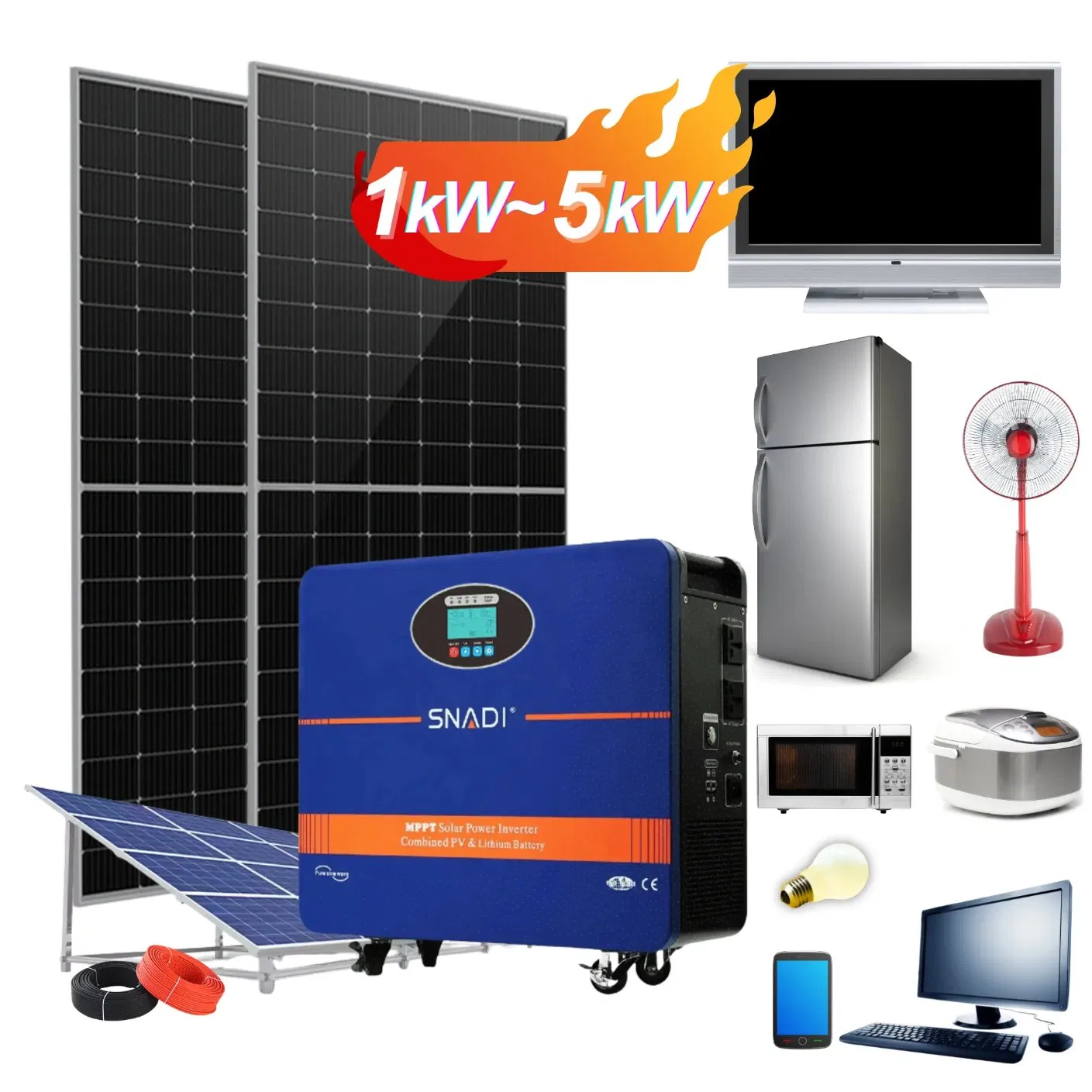 Solar Energy Generator 1kw 3kw 5kw Solar Power Portable Generator
